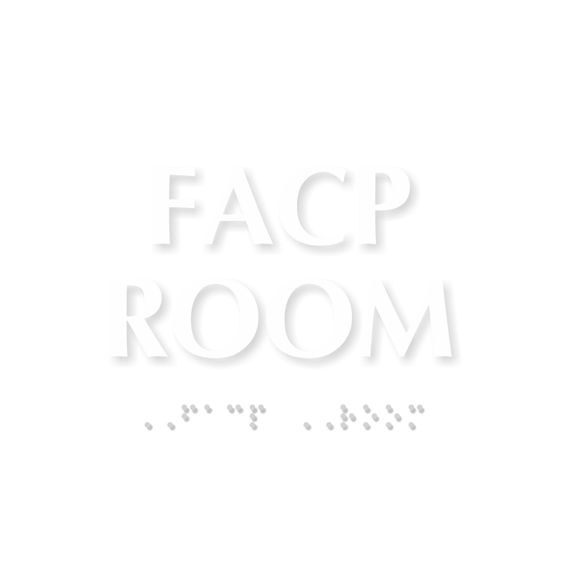 Facp Room ADA TactileTouch™ Sign with Braille