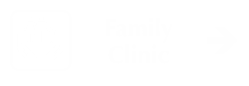 Family Clinic Engraved Sign with Right Symbol