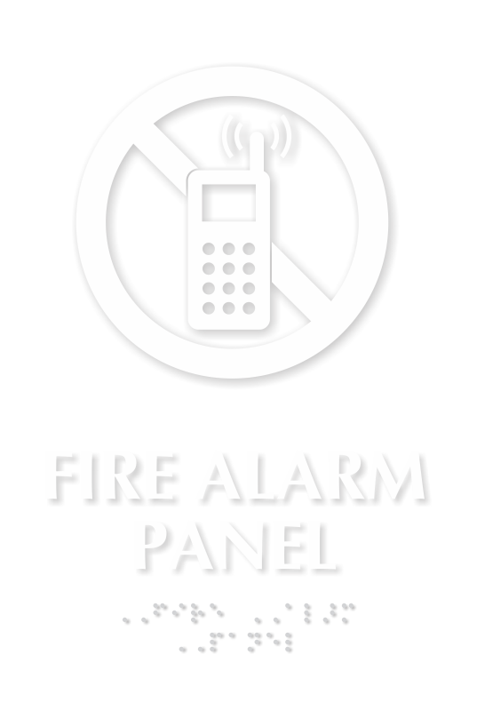 Fire Alarm Panel Symbol TactileTouch™ Sign with Braille