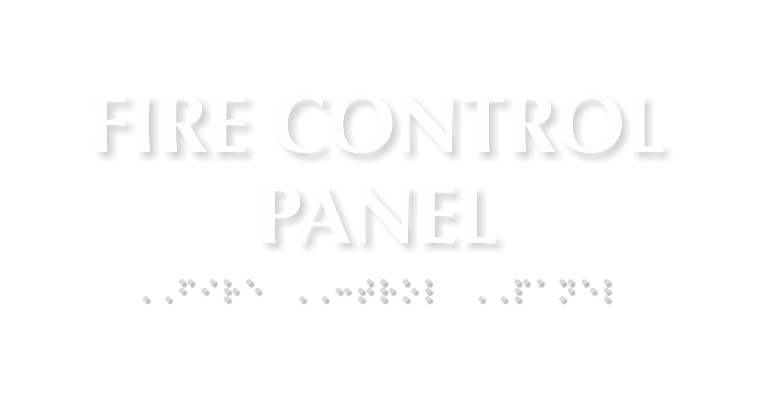 Fire Control Panel TactileTouch Braille Sign