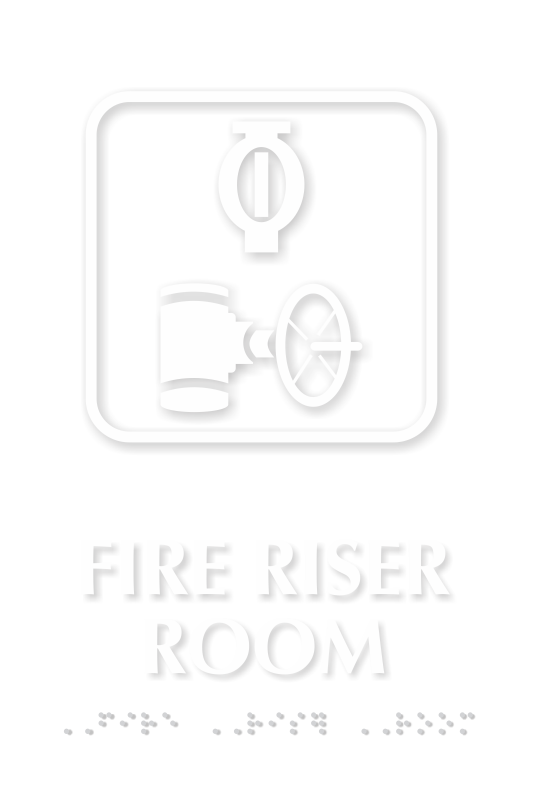 TactileTouch™ Fire Riser Room Sign with Braille