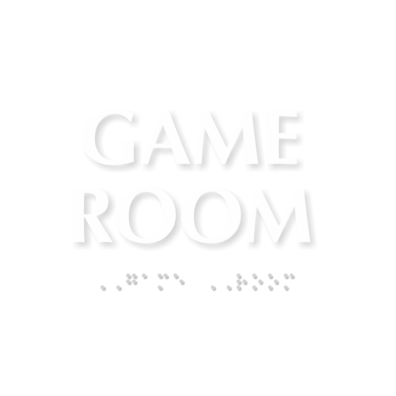 Game Room TactileTouch™ Sign with Braille