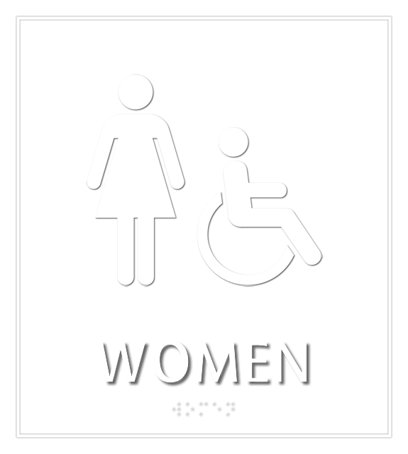 Women Bathroom, Women/Handicapped Sign