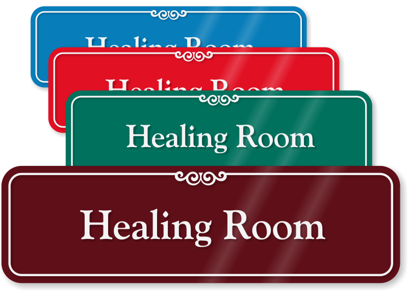 Healing Room 3in X 10in Showcase Wall Sign Sku Se 6178