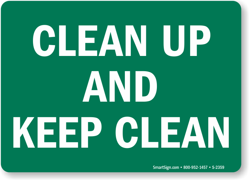 Kitchen Signs Keep Kitchen Clean Signs Kitchen Courtesy Signs