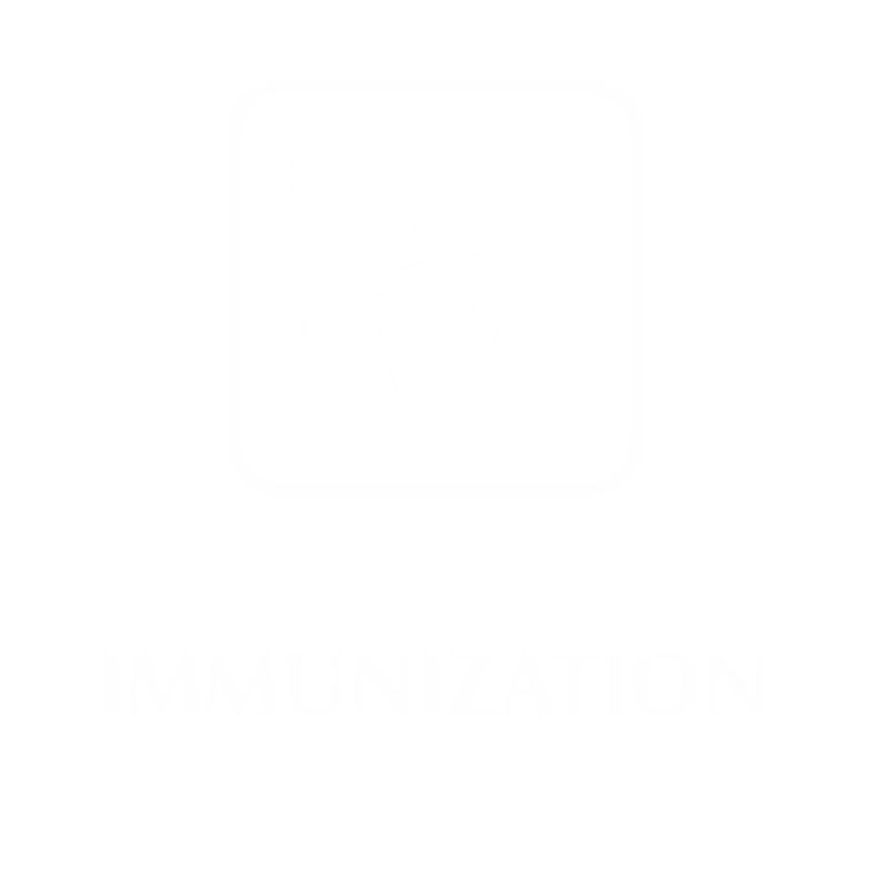 Immunization Engraved Hospital Sign with Vaccines Symbol