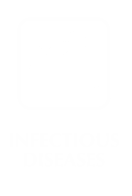 Infectious Disease Engraved Sign with Viral Infection Symbol