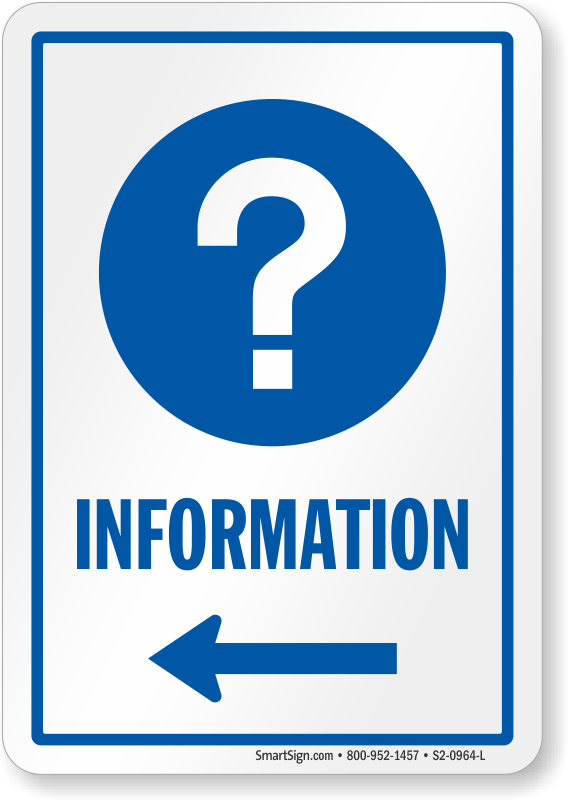 Information Signs | Information Door Signs