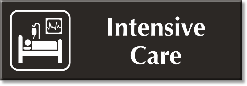 intensive care engraved sign se 6418