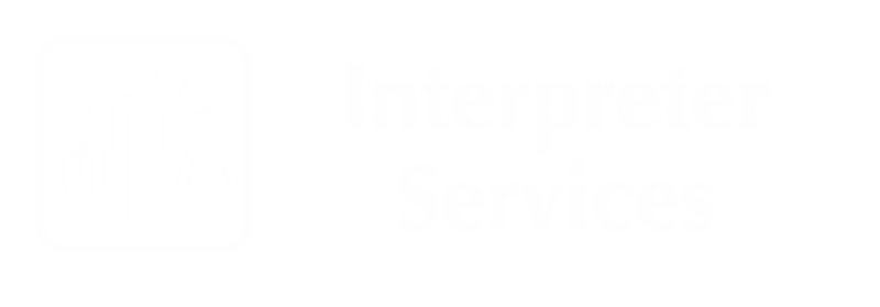 Interpretive Services Engraved Sign with Linguist Symbol