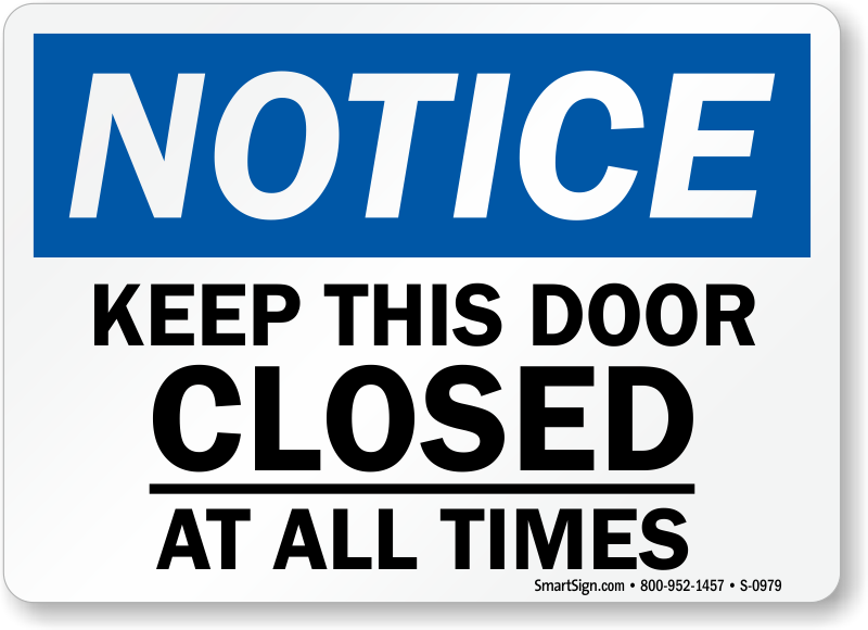 Please Close The Door Sign Printable | www.pixshark.com ...