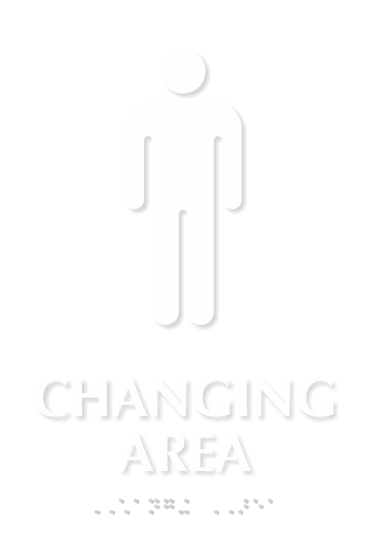 Men Changing Area TactileTouch™ Sign with Braille