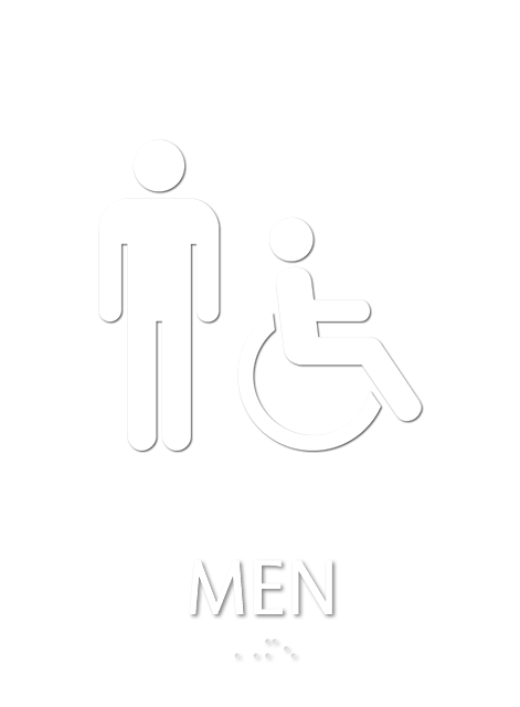 Men Bathroom, Men/Handicapped Sign