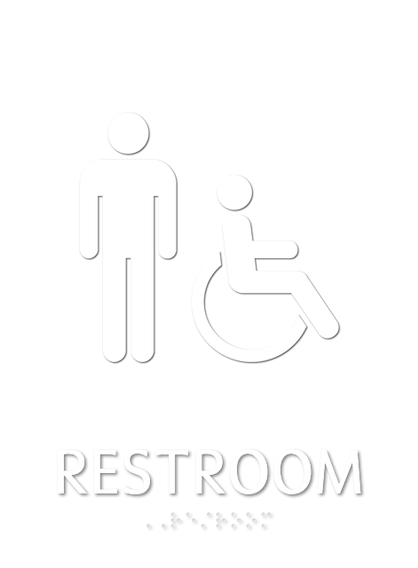 Restroom Men Handicapped Sign