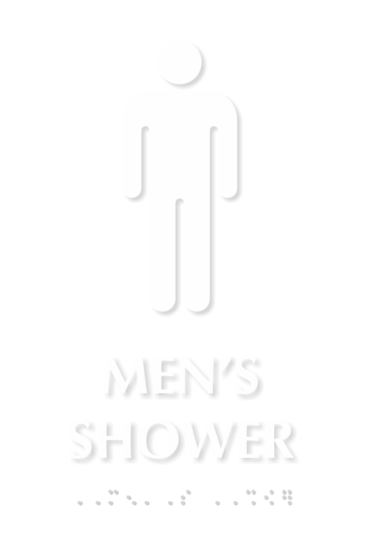 Men Shower TactileTouch Braille Door Sign