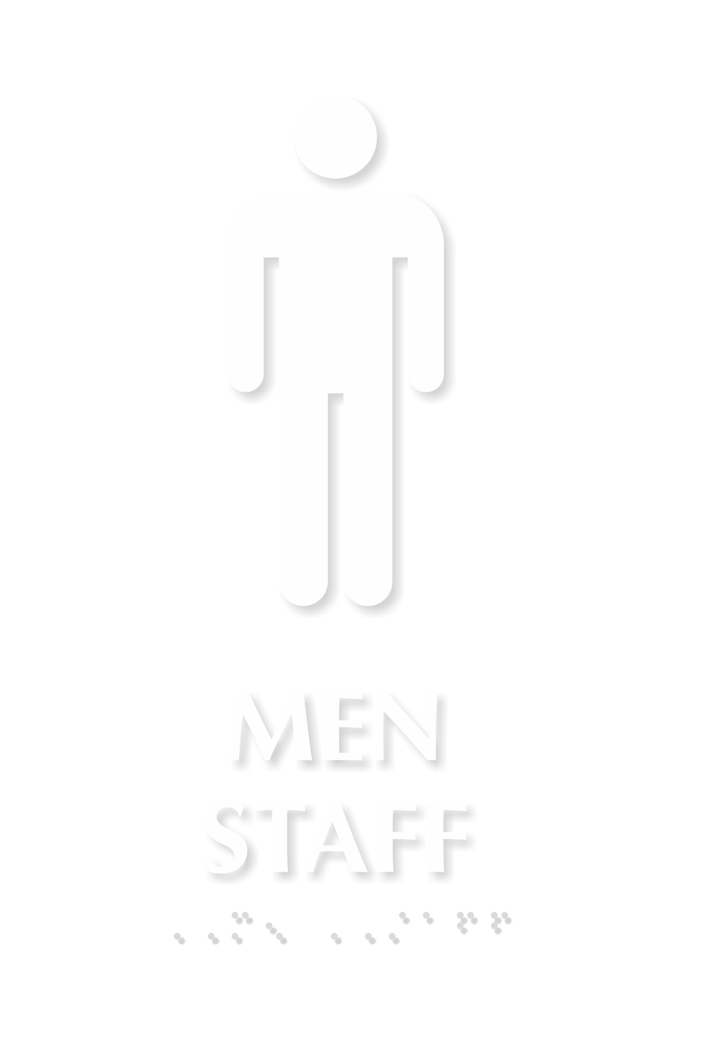 Men Staff TactileTouch Braille Restroom Sign