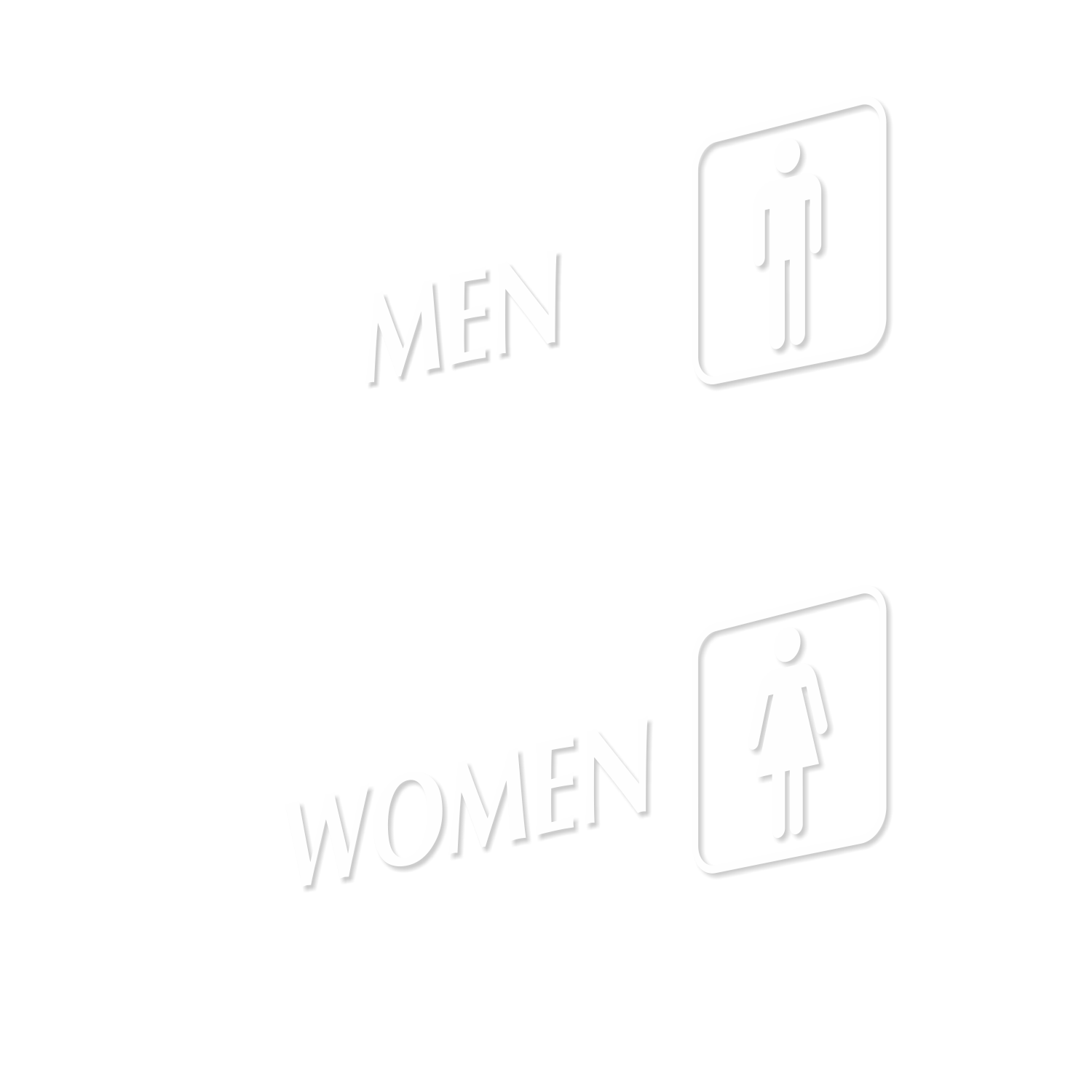 Men and Women Projecting Wall Sign Kit