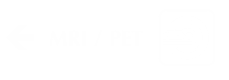 MRI / PET Engraved Sign, Left Arrow Symbol