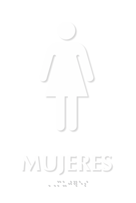 Mujeres Spanish Tactile Touch Braille Sign