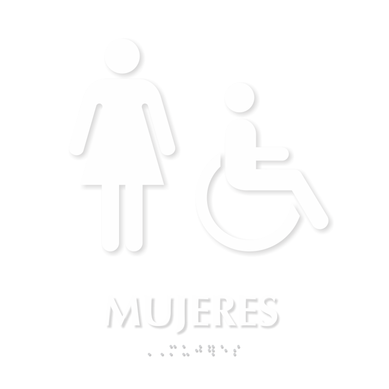 Mujeres TactileTouch Braille Restroom Sign