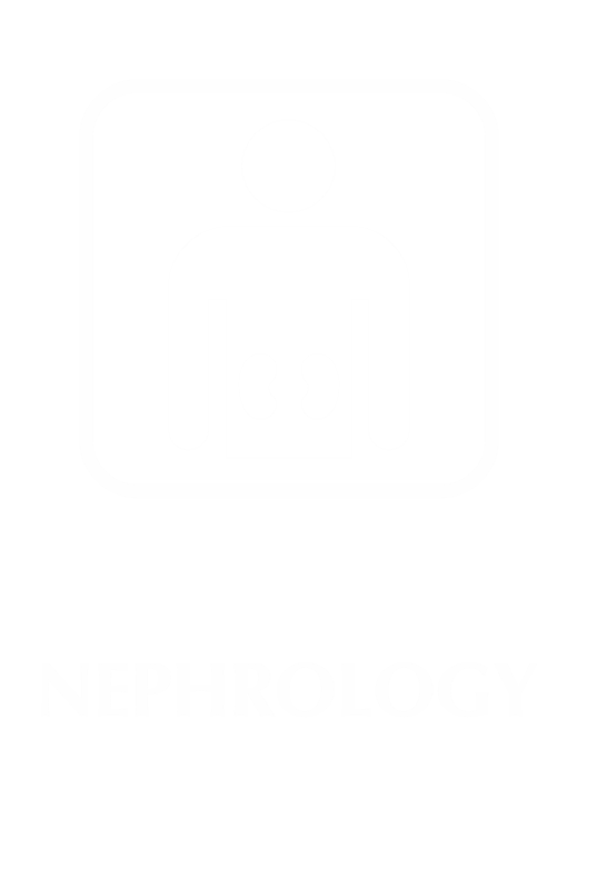 Nephrology Engraved Hospital Sign with Kidney Symbol