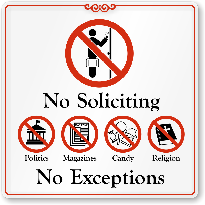 no soliciting door signs no soliciting signs for door