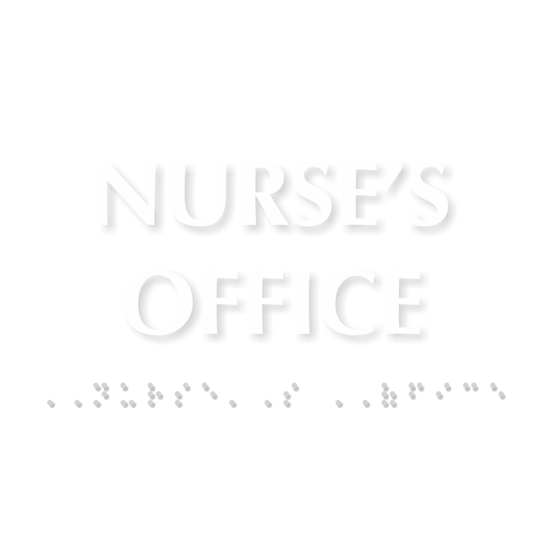 Nurse Office TactileTouch Braille Door Sign