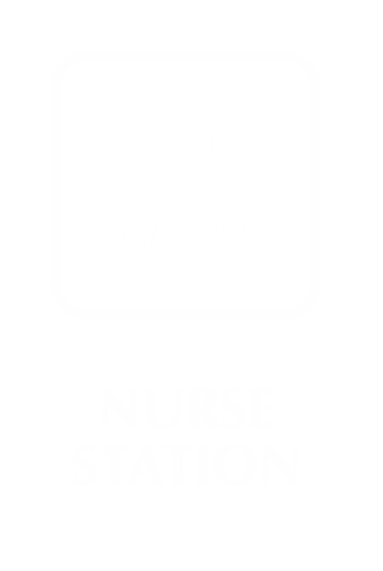 Nurse Station Engraved Hospital Sign with Symbol