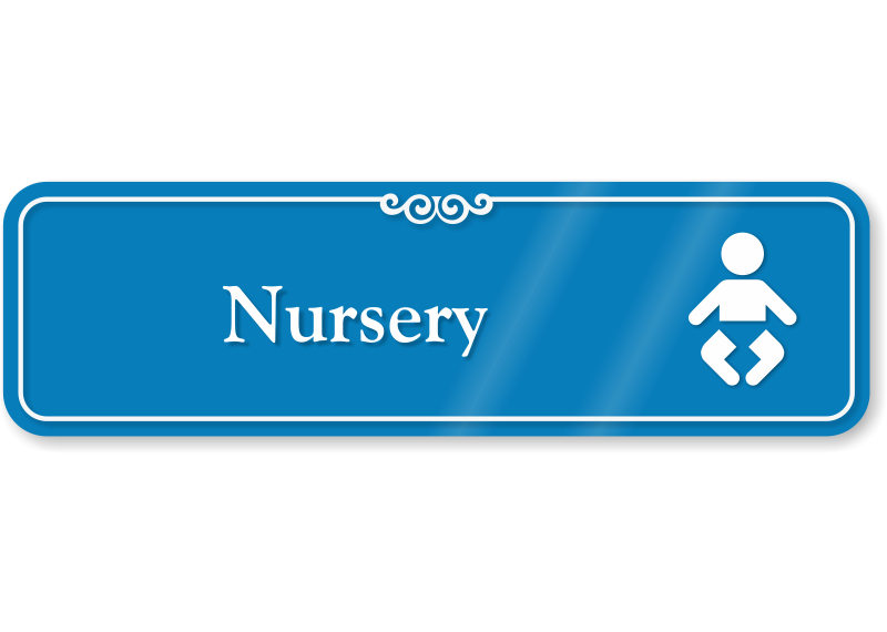 Nursery Hospital Showcase Sign with Baby Symbol, SKU: SE-6734