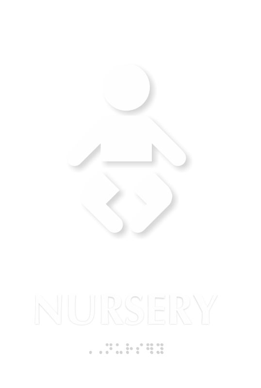 Nursery TactileTouch Braille Hospital Sign