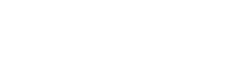 Nutrition Engraved Wayfinding Sign with Left Arrow Symbol