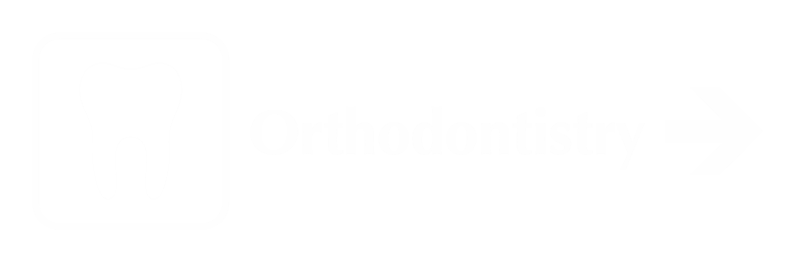 Orthodontistry Engraved Sign, Tooth and Right Arrow Symbol