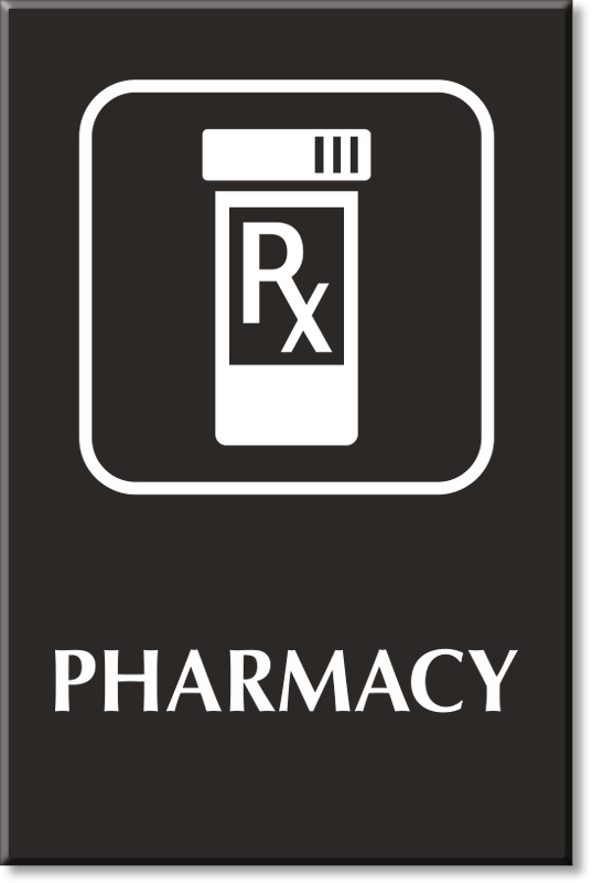 pharmacy rx symbol engraved sign se 6319