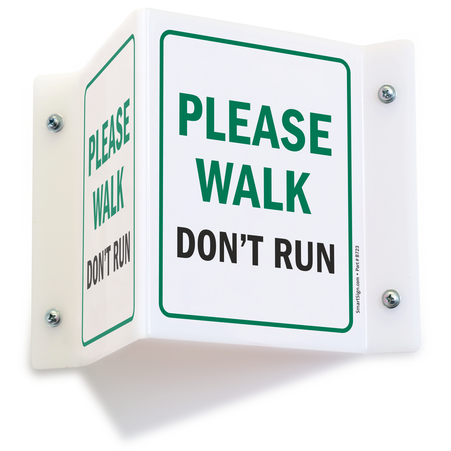 Don't Run. Don`t Run sign. Please walk. Walk don't Run табличка.