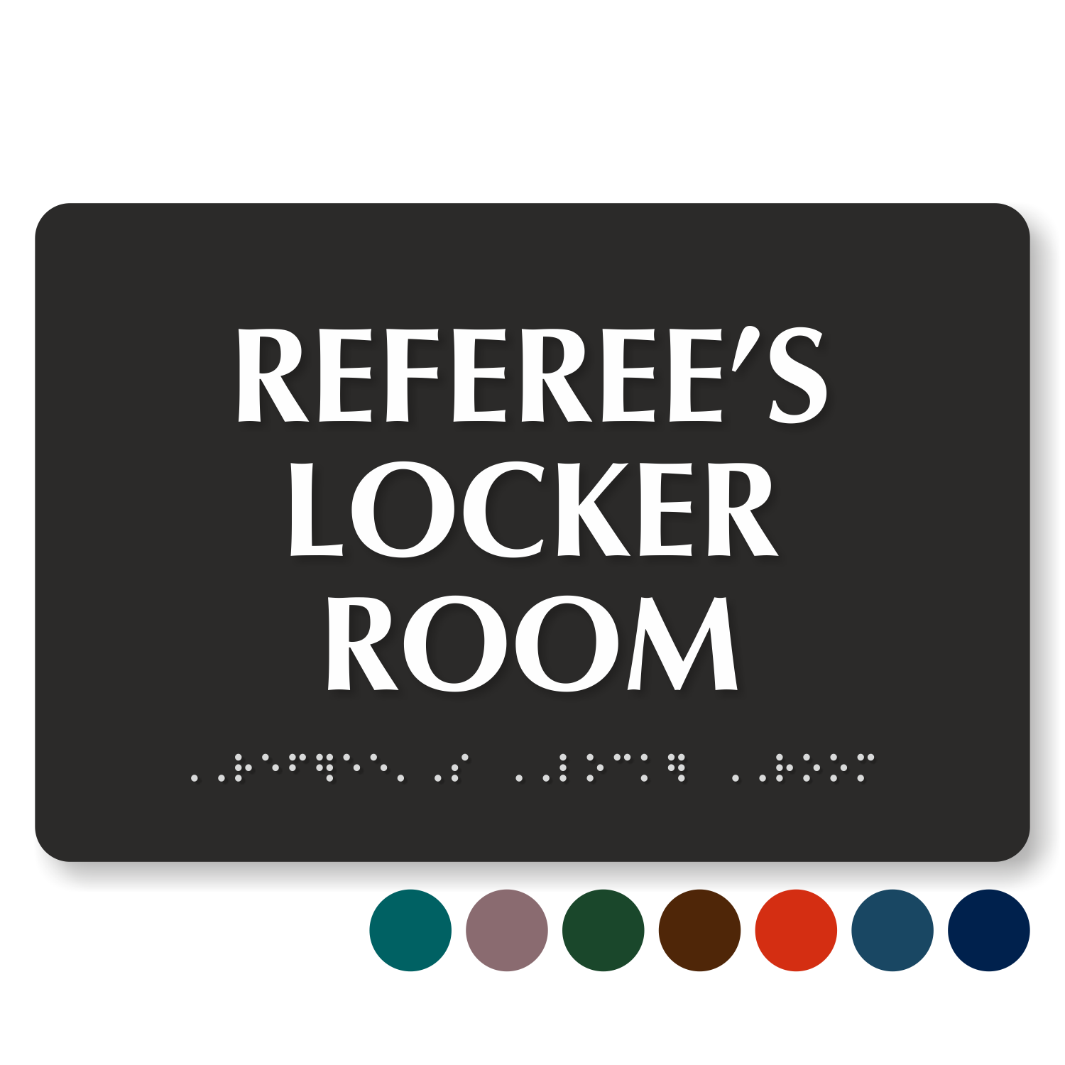 Referee's Locker Room TactileTouch Braille Sign | Low Prices, SKU - SE-5651