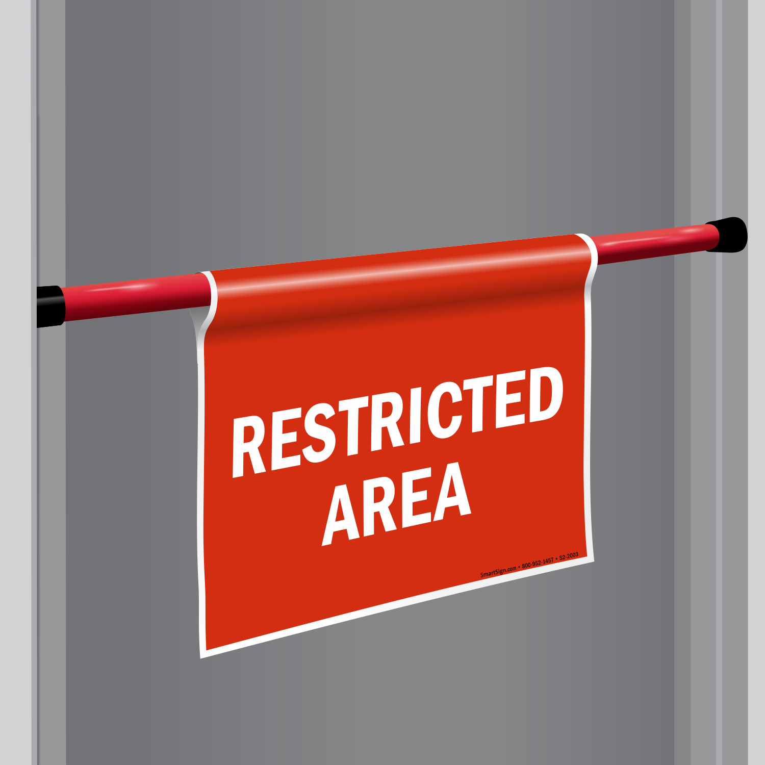 Door Barricade Sign--Restricted Area