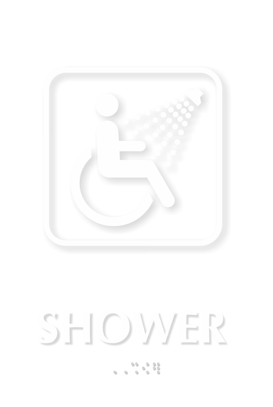 ADA Shower TactileTouch™ Braille Symbol Sign