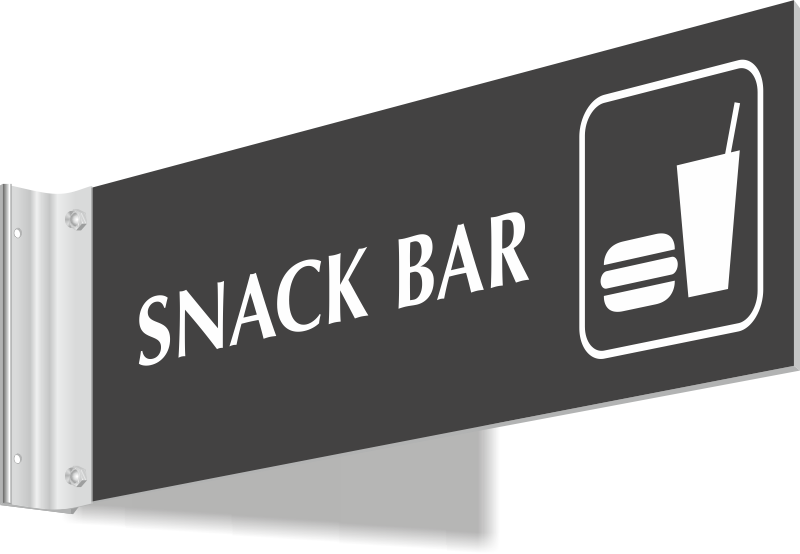 Snack Bar Signs Snack Bar Door Signs   Snack Bar Corridor Projecting Sign Se 7206 