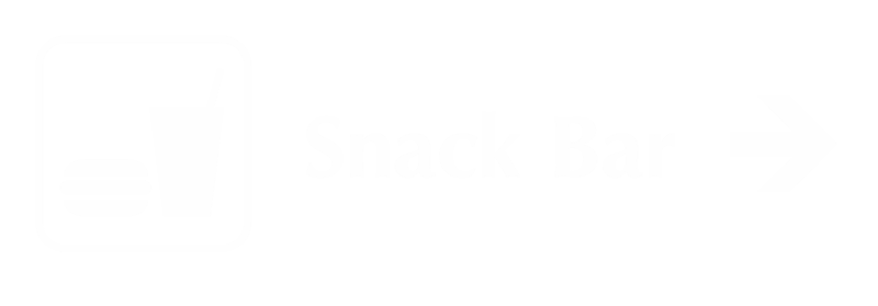 Snack Bar Engraved Sign with Right Arrow Symbol