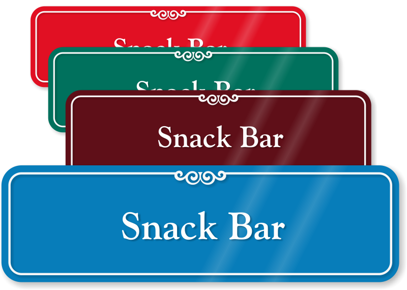 Snack Bar Signs Snack Bar Door Signs   Snack Bar Showcase Hospital Sign Se 6741 