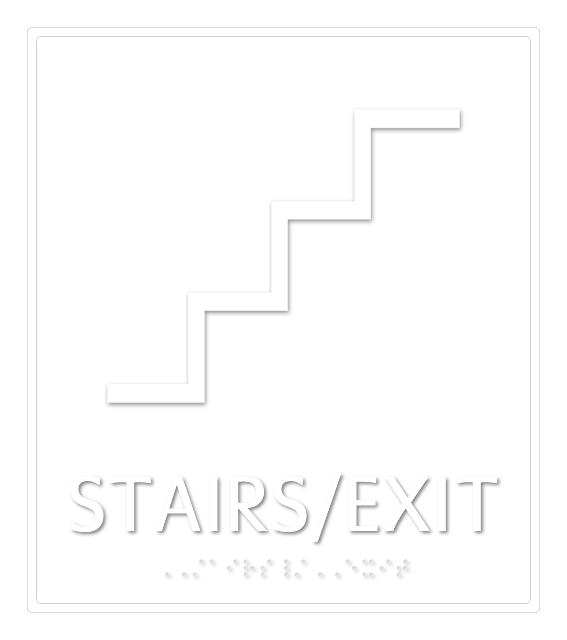 Stairs Exit Contour Regulatory Sign