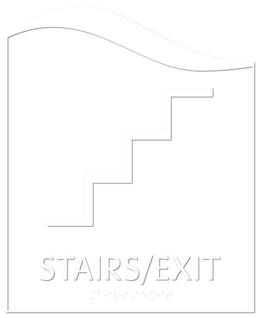 Stairs Exit Pacific Regulatory Sign