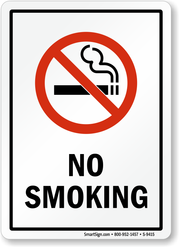 No Smoking Stickers 