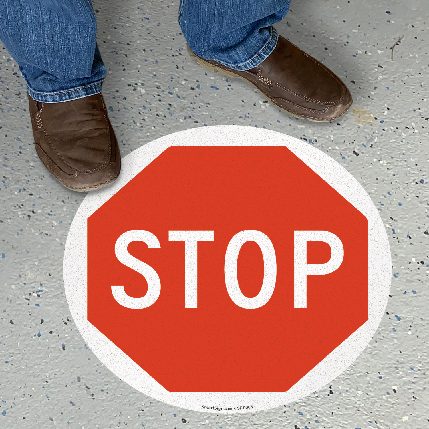 STOP Signs For Doors Floor