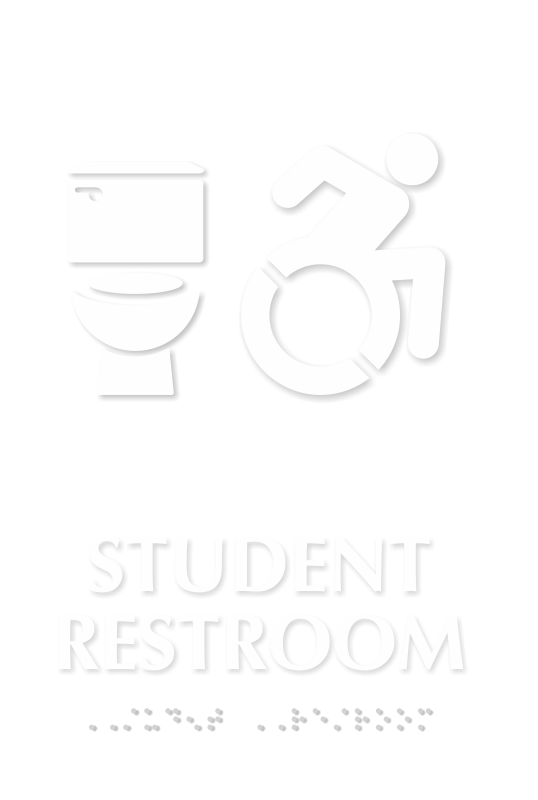 Student Restroom Toilet And New ISA Symbol Sign