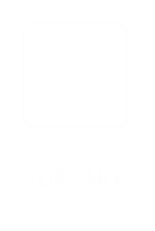 Surgery Engraved Hospital Sign with Symbol