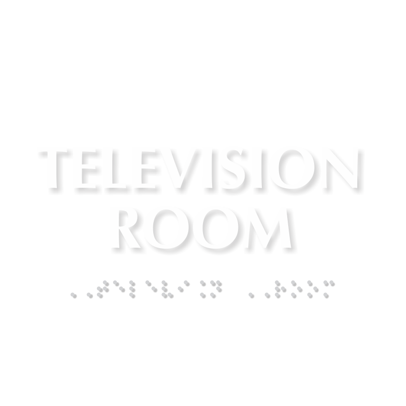 Television Room TactileTouch™ Braille Sign