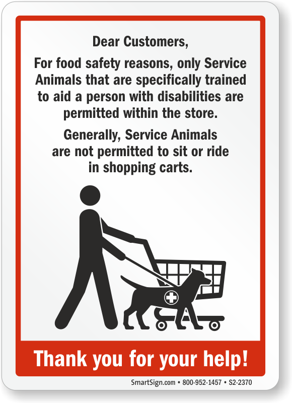 Service Animal Signs