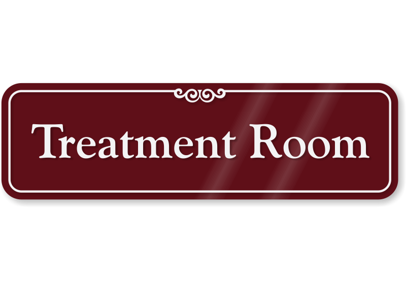 Treatment Room Metal Sign