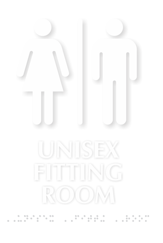 Unisex Fitting Room Braille Sign